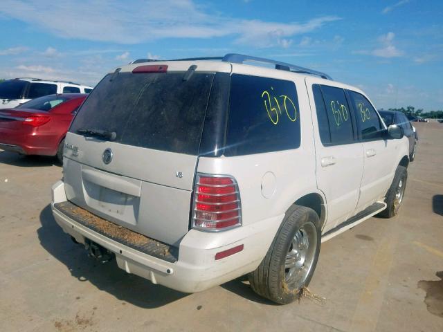 4M2DU66W94ZJ04549 - 2004 MERCURY MOUNTAINEE WHITE photo 4