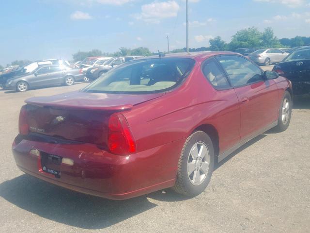 2G1WM15K969242517 - 2006 CHEVROLET MONTE CARL ბურგუნდია ფოტო 4