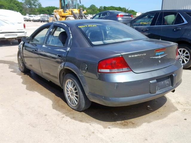 1C3AL46XX4N175568 - 2004 CHRYSLER SEBRING LX GRAY photo 3