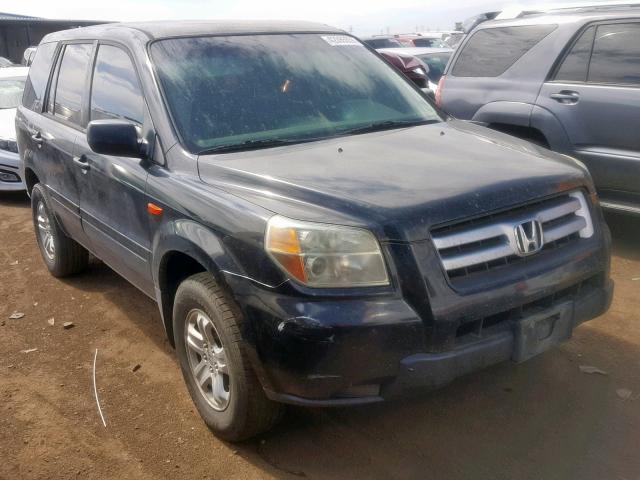 5FNYF28196B049122 - 2006 HONDA PILOT LX BLACK photo 1