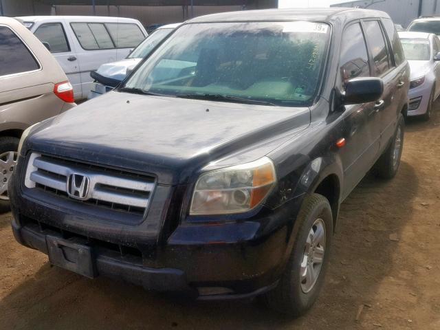 5FNYF28196B049122 - 2006 HONDA PILOT LX BLACK photo 2