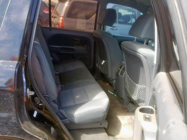 5FNYF28196B049122 - 2006 HONDA PILOT LX BLACK photo 6