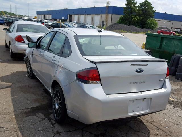 1FAHP3GN2BW162901 - 2011 FORD FOCUS SES SILVER photo 3