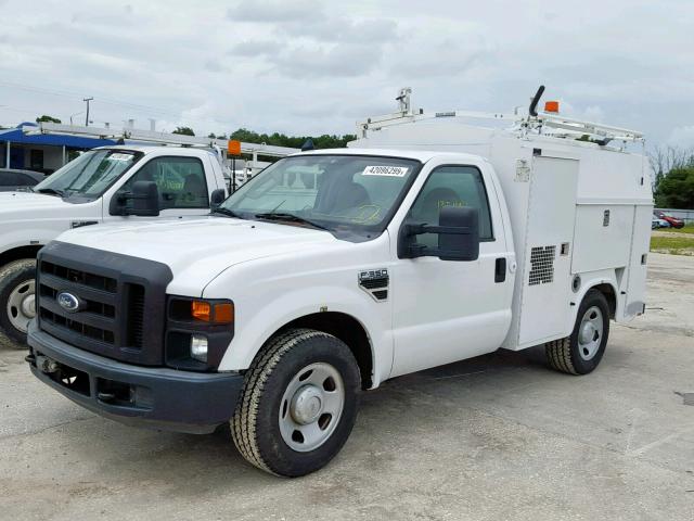 1FDWF30588EE37566 - 2008 FORD F350 SRW S WHITE photo 2