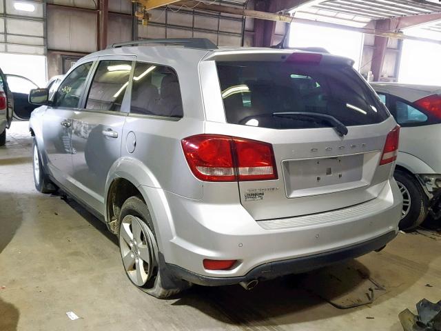 3D4PG1FG0BT539165 - 2011 DODGE JOURNEY MA SILVER photo 3