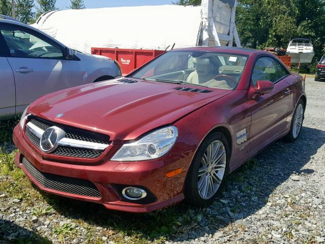 WDBSK77FX9F157842 - 2009 MERCEDES-BENZ SL 600 RED photo 2