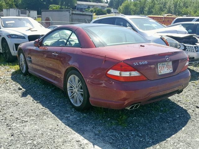 WDBSK77FX9F157842 - 2009 MERCEDES-BENZ SL 600 RED photo 3