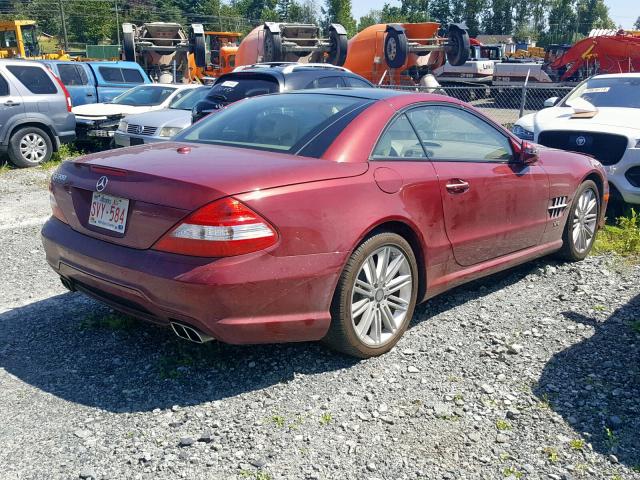 WDBSK77FX9F157842 - 2009 MERCEDES-BENZ SL 600 RED photo 4