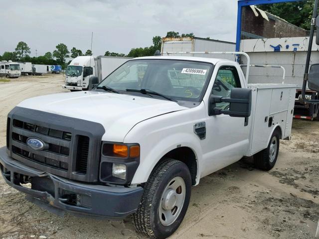 1FDWF30528EC54275 - 2008 FORD F350 SRW S WHITE photo 2