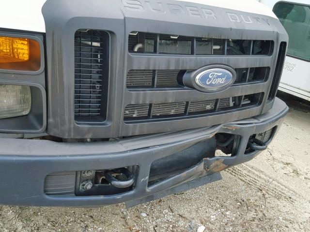 1FDWF30528EC54275 - 2008 FORD F350 SRW S WHITE photo 9