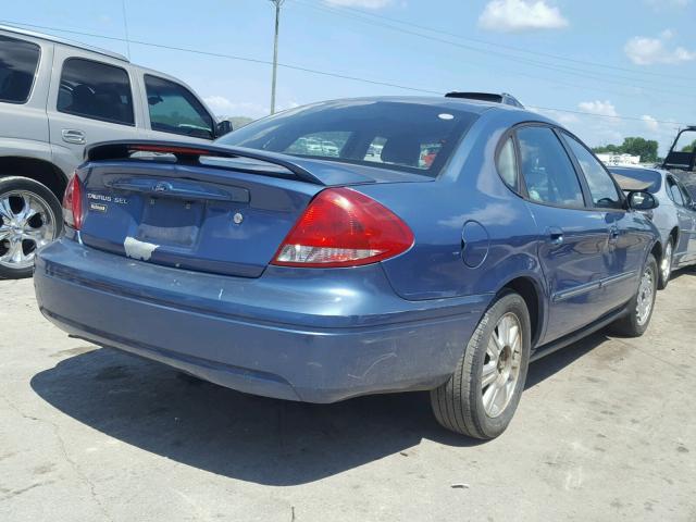 1FAFP56S14A108483 - 2004 FORD TAURUS SEL BLUE photo 4