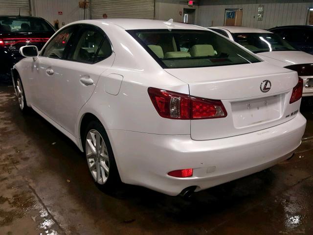 JTHCF5C20B2035164 - 2011 LEXUS IS 250 WHITE photo 3