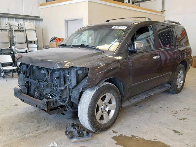 5N1AA08AX4N704693 - 2004 NISSAN ARMADA SE GRAY photo 2