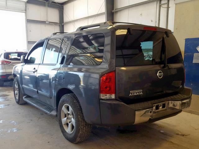 5N1AA08AX4N704693 - 2004 NISSAN ARMADA SE GRAY photo 3