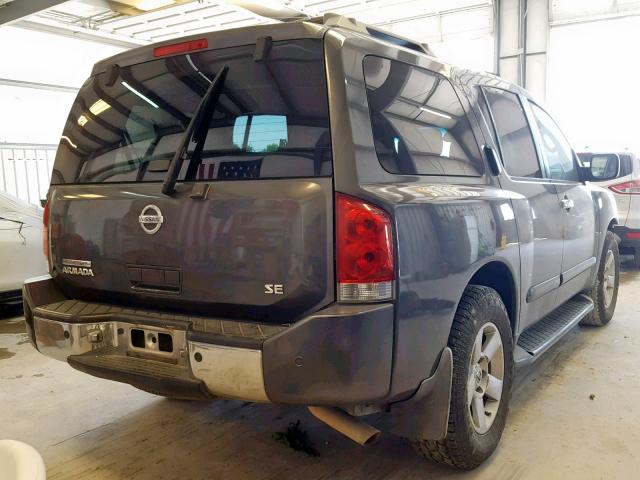 5N1AA08AX4N704693 - 2004 NISSAN ARMADA SE GRAY photo 4