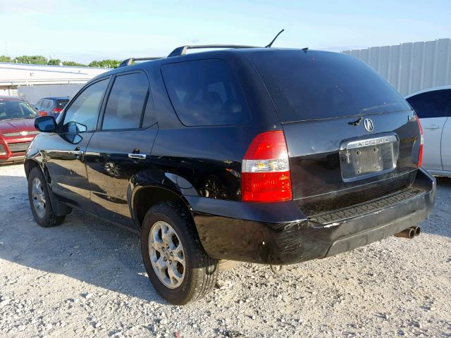 2HNYD18601H517182 - 2001 ACURA MDX TOURIN BLACK photo 3