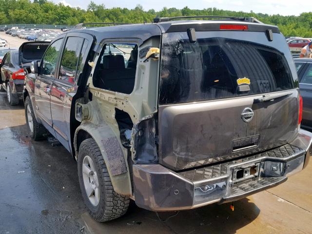 5N1AA08B36N731309 - 2006 NISSAN ARMADA SE GRAY photo 3