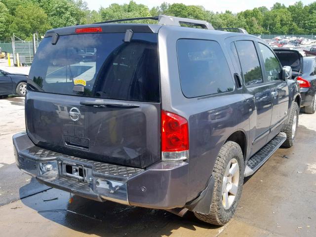 5N1AA08B36N731309 - 2006 NISSAN ARMADA SE GRAY photo 4