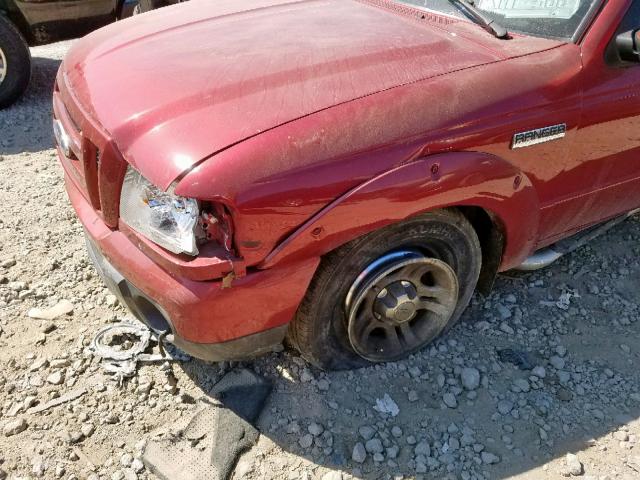 1FTKR4EE5APA11577 - 2010 FORD RANGER SUP RED photo 9