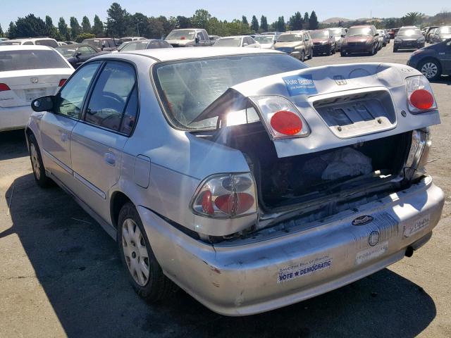 2HGEJ6611YH511599 - 2000 HONDA CIVIC BASE SILVER photo 3