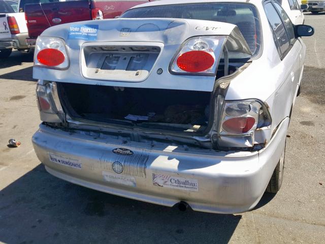 2HGEJ6611YH511599 - 2000 HONDA CIVIC BASE SILVER photo 9