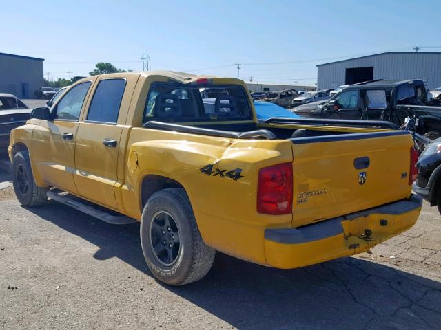 1D7HW48N46S644001 - 2006 DODGE DAKOTA QUA YELLOW photo 3