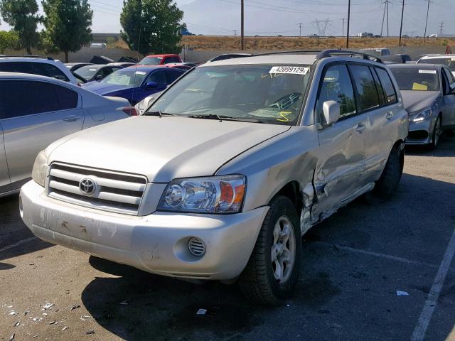 JTEGD21A760136975 - 2006 TOYOTA HIGHLANDER SILVER photo 2