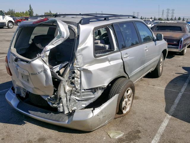 JTEGD21A760136975 - 2006 TOYOTA HIGHLANDER SILVER photo 4