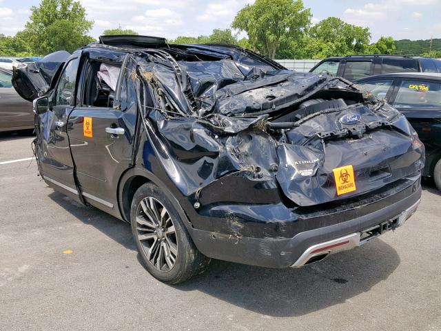 1FM5K8HT0HGA33625 - 2017 FORD EXPLORER P BLACK photo 3