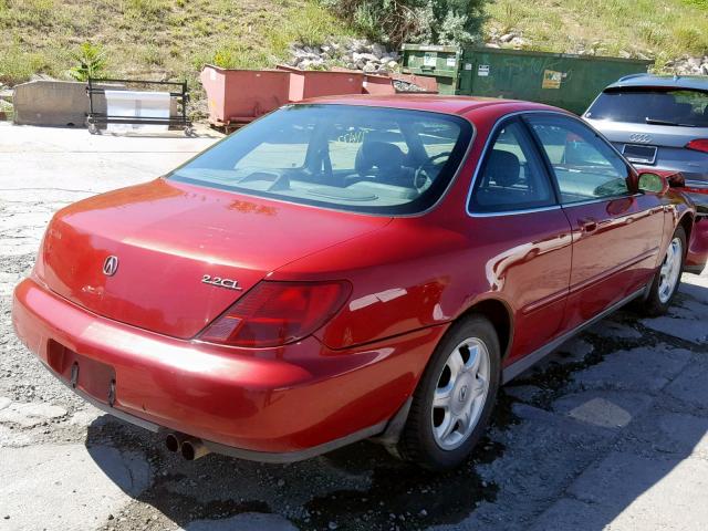 19UYA1151VL021012 - 1997 ACURA 2.2CL RED photo 4