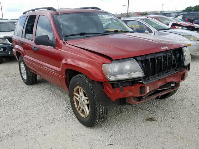 1J4GW48S74C346667 - 2004 JEEP GRAND CHER RED photo 1