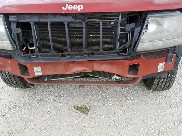 1J4GW48S74C346667 - 2004 JEEP GRAND CHER RED photo 9