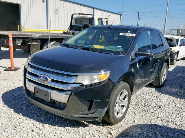 2FMDK3JC4BBA88392 - 2011 FORD EDGE SEL BLACK photo 2