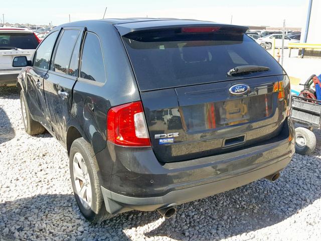 2FMDK3JC4BBA88392 - 2011 FORD EDGE SEL BLACK photo 3