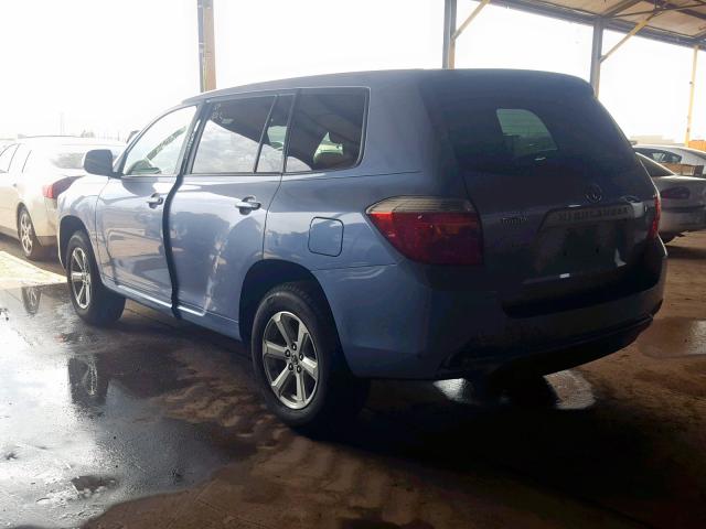 JTEES41A182037486 - 2008 TOYOTA HIGHLANDER BLUE photo 3