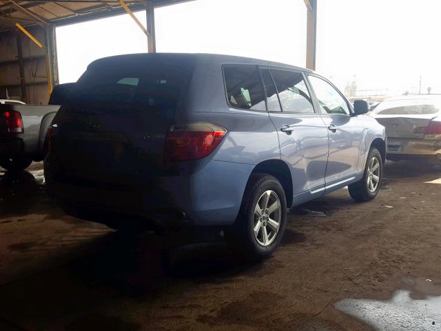 JTEES41A182037486 - 2008 TOYOTA HIGHLANDER BLUE photo 4