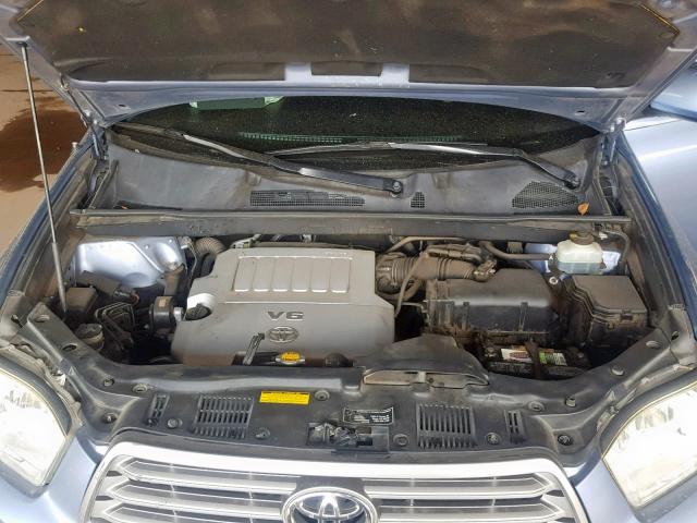 JTEES41A182037486 - 2008 TOYOTA HIGHLANDER BLUE photo 7