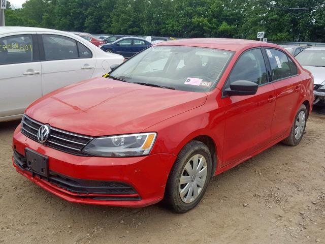 3VW1K7AJ8FM271082 - 2015 VOLKSWAGEN JETTA BASE RED photo 2