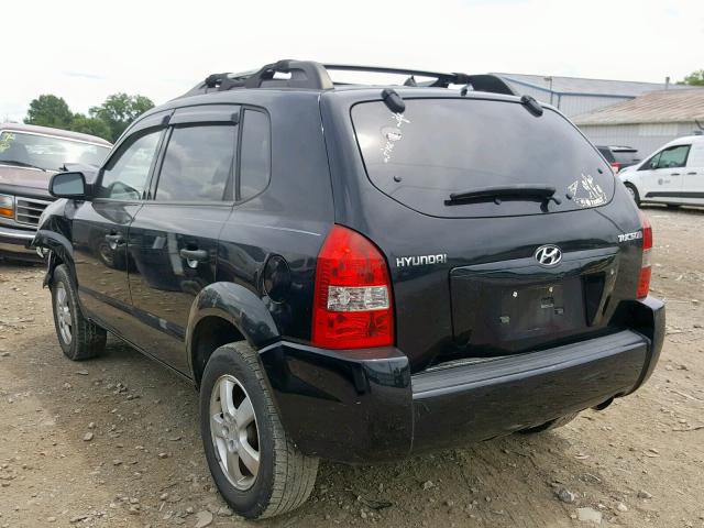 KM8JM12B76U253715 - 2006 HYUNDAI TUCSON GL BLACK photo 3