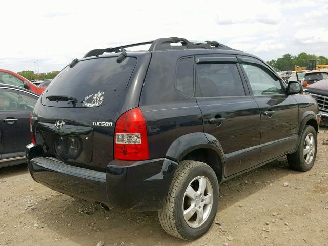 KM8JM12B76U253715 - 2006 HYUNDAI TUCSON GL BLACK photo 4