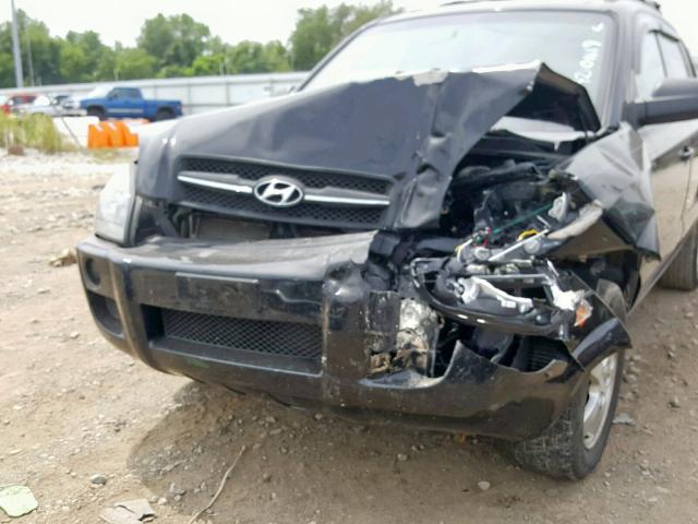 KM8JM12B76U253715 - 2006 HYUNDAI TUCSON GL BLACK photo 9