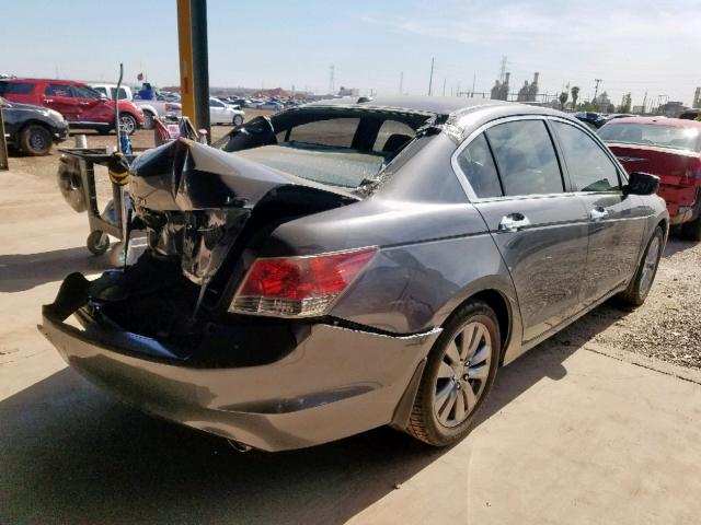 1HGCP3F88BA028893 - 2011 HONDA ACCORD EXL GRAY photo 4