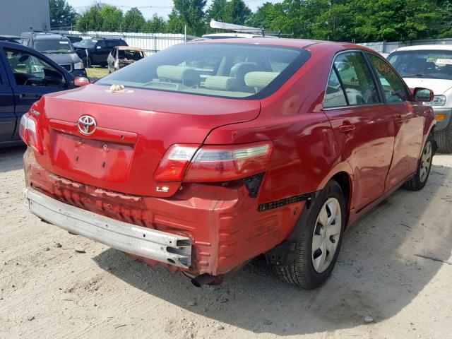 4T1BE46K87U062402 - 2007 TOYOTA CAMRY NEW RED photo 4