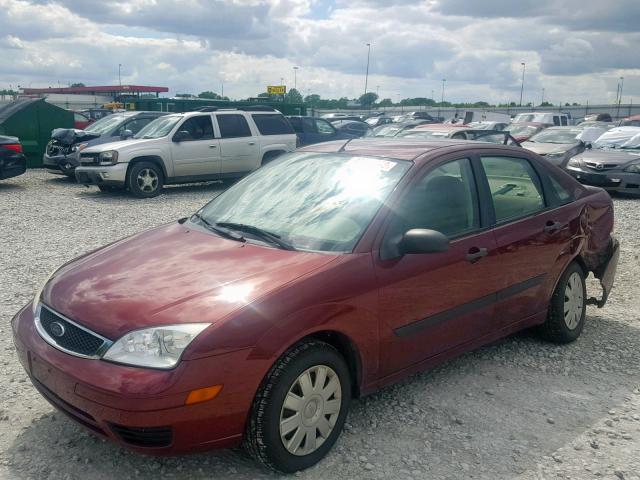 1FAFP34N67W129595 - 2007 FORD FOCUS ZX4 BURGUNDY photo 2