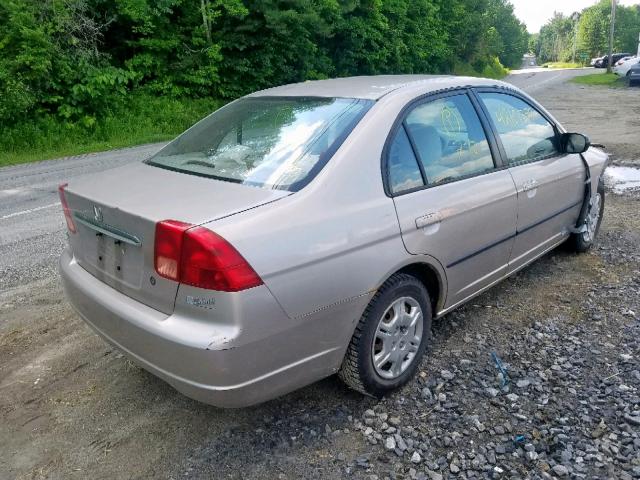 2HGES16462H922689 - 2002 HONDA CIVIC DX TAN photo 4