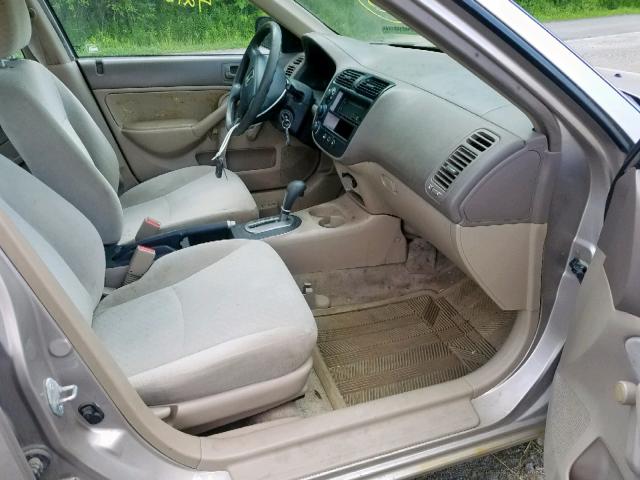 2HGES16462H922689 - 2002 HONDA CIVIC DX TAN photo 5