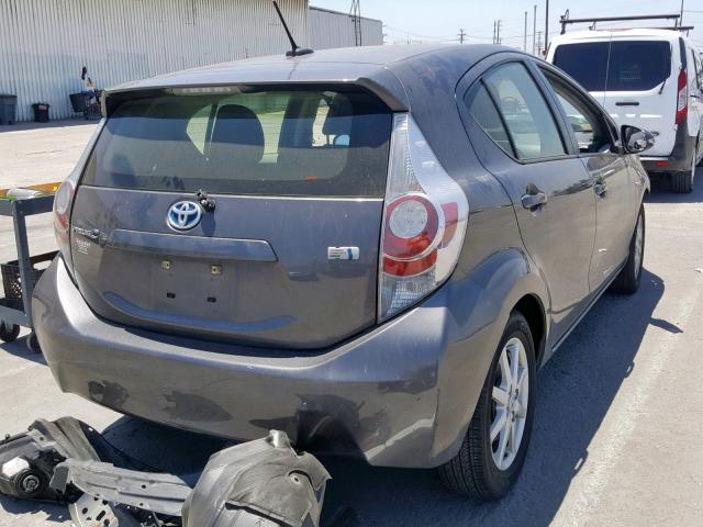 JTDKDTB30D1048622 - 2013 TOYOTA PRIUS C GRAY photo 4