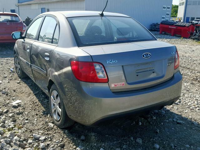 KNADH4A3XA6680432 - 2010 KIA RIO LX SILVER photo 3