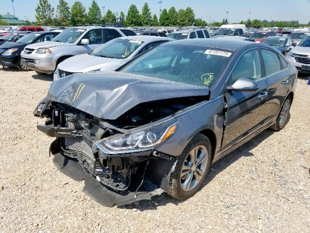 5NPE34AF0JH664777 - 2018 HYUNDAI SONATA SPO GRAY photo 2