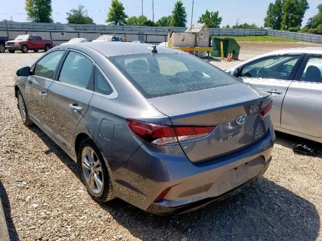 5NPE34AF0JH664777 - 2018 HYUNDAI SONATA SPO GRAY photo 3